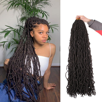 36 Inch Nu Faux Locs Crochet Braids Hair Goddess Faux Natural Soft Locs Crochet Braiding Synthetic Hair